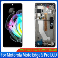 6.7" Original LCD For Motorola Moto Edge S Pro 5G LCD Display XT2053-1 Touch Panel Screen With Frame Digitizer Assembly Replace