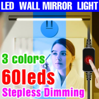 Bathroom Mirror Lamp 3 Colors Makeup Mirror Led Light Touch Switch Led Backlight 5V Makeup Fill Lamp Living Room Cabinet Light