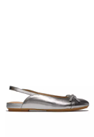 FitFlop FitFlop DELICATO Glitz-Bow Leather Slingbacks - Silvereen (E3N-C91)