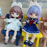 1/12 Anime Liroro Action Figure Summer Island Series Blind Box Ob11 Bjd Cute Mystery Box Kawaii Model Doll Kids Surprise Toys
