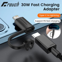 Crouch PD30W Lightning To Type C Adapter For iphone ipad Anti-lost USB C Female To Lightning Connector Fast Charge Data Transfer