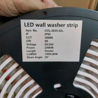LED WALL WASHER STRIP 2835-42L DC24V-2835-42L-24W-Ra90-1900LM/M-Beam Angle (30°) 2700K/3000K Applica