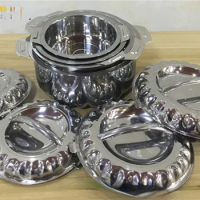 For 4Pcs/Set 1/2/3/4L Stainless Steel Food Warmer Insulation Container Lunch Box For Family Party Wedding Good Quality