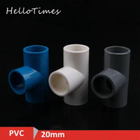 4pcs 20mm PVC Pipe three way connector Garden Irrigation tee connector T joint Hard Tube Adapter Fish Tank Water Pipe Supplies