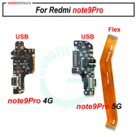 For Redmi note9Pro USB Charger Charging Port Dock Connector Board with main cable flex Parts For Redmi note9 Pro 5G/4G