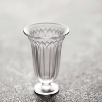 花影高足琉璃小茶杯個人專用酒杯玻璃主人杯單杯送禮品茗杯