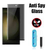 3D Curved UV Privacy Tempered Glass For Samsung Galaxy S23 S22 S21 S20 Ultra Screen Protector For Samsung Note 20 Ultra film