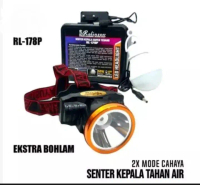 SENTER KEPALA LED SUPER TERANG 50W - CAHAYA PUTIH DAN KUNING - FREE BOHLAM - BISA DI CAS