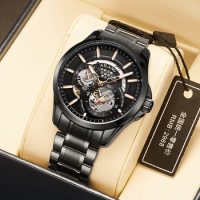 AILANG op Brand Luxury Automatic Mechanical Watch for Men Stainless Steel Waterproof Military Sport Skeleton Wristwatches Mens