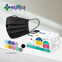 【MEDTECS 美德醫療】美德醫用口罩 每盒50片(忙day藍/森七紅/喜金a 三色任選/未滅菌)