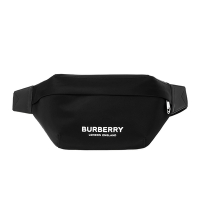 BURBERRY 新款Sonny徽標印花尼龍腰包(黑色)