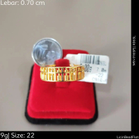 Emas 916,Cincin Sempoa Sbw 0.7cm Design:8504<X06SL>916SP(M9)-Size: 22