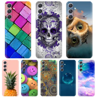 For Samsung A34 5G Case Colorful Painted Cover Soft Silicone Phone Cases For Samsung Galaxy A54 A 34 5G Funda Bumper Transparent