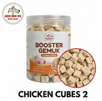 Wow Bow Wo Booster - Ayam Dadu Chicken Cubes Freeze Dried (High Protein) Snack Kucing & Anjing
