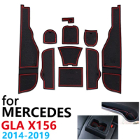 Anti-Slip Rubber Cup Cushion Door Groove Mat for Mercedes Benz GLA X156 GLA180 GLA200 GLA220 GLA250 GLA45 2019 2020 Accessories