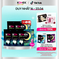 Combo 2/Combo 5/Combo 8/Combo 16 Băng vệ sinh quần Kotex Ban Đêm Thảo Dược Herbal M-L 2 miếng