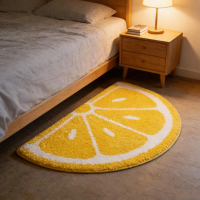 Lemon Bathroom and Kitchen Rug 19.7x31.5 Inch - Water Absorption & Non-Slip Soft Decor for Kids' Roo