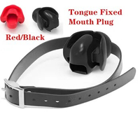 Adult Games Sex Slave Gag Tongue Fixed Mouth Gag Black/Red Soft Mouth Dilatation Ball Sex Toys For Couples Flirt Mouth Ball Gags
