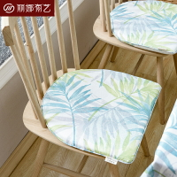 椅墊馬蹄墊防水家用田園餐椅墊棉麻透氣防滑辦公室方形坐墊可拆洗