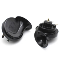 12V Waterproof Snail Horn Motorcycle Cars Sound Signal Scooters Loud Speaker Monophonic Air Horn Trumpet with Mounting Kits