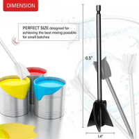 4Pcs Epoxy Mixing Stick Paint Stirring Rod Putty Cement Paint Mixer Attachment With Drill Chuck For Epoxy Resin Latex Oil Paint