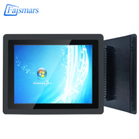 19 Inch Embedded Fanless PC Capacitive Touch Screen All In One PC With i5 6360U 16G RAM 128G SSD Dual Lan 2COM