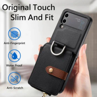 for samsung z flip4 Wallet Function Leather Case for Samsung Galaxy Z Flip 4 5G Flip4 Phone Accessories Card Holder