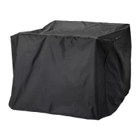 TOSTERÖ 家具組遮罩, 餐桌椅組/黑色, 145x145 公分
