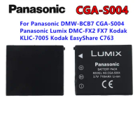 Panasonic Original battery for Panasonic DMW-BCB7 CGA-S004 Panasonic Lumix DMC-FX2 FX7 Kodak KLIC-7005 Kodak EasyShare C763