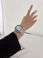 全城熱賣 - 適用蘋果iWatch手錶錶帶s10實心9不銹鋼AppleWatch錶帶夏金屬男女銀色錶帶+秒變ultra殼 （掌櫃推薦）【42mm】適用iWatch 10代