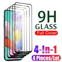 Full Cover Glass 4 Pcs Protector For Samsung Galaxy A51 4G 5G Screen Protective On Samsunga51 A5 M5 A 5 1 M51 M 51 Tempered Film