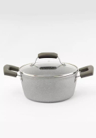 Amercook Amercook 28cm Induction Nonstick Casserole with Glass Lid - Newly Improved Lavastone 2.0