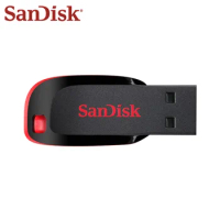 100% Original SanDisk Cruzer Blade USB Flash Drive USB 2.0 CZ50 Pen Drive 16GB 32GB 64GB 128GB Support Official Verification