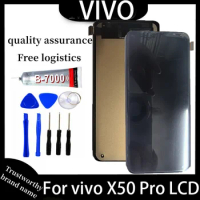 100%Test 6.56" AMOLED LCD For VIVO X50 Pro LCD Display Screen Touch Digitizer Assembly For Vivo X50 Pro Display V2046 Repacement