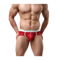 【SOUTONG】透氣呼吸纖維絲滑型男內褲1件(紅色)