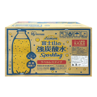 【IRIS】OHYAMA 富士山檸檬風味強氣泡水 環保無標籤款(500ml*24瓶/箱)