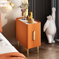 超窄床頭櫃臥室小型現代簡約輕奢收納櫃迷你實木床邊櫃智能款