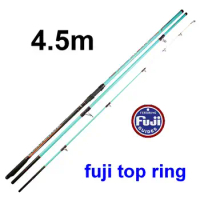 ZZ265 4.5m 555g 35# MN Fuji Top Ring Carbonfiber SurfCasting Surf Casting Rod Half Solid Tip Dia. 2mm Butt 22mm Bait 100-250g