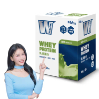 【義美生醫】W PROTEIN乳清蛋白飲-抹茶(35g*10包/盒；品牌大使李雅英、無代糖、高蛋白)