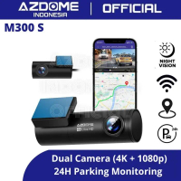 Azdome M300S 4K Dual Camera Wifi Gps M300 Dashcam Kamera Mobil Pasti Diskon