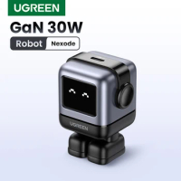 【US Plug】UGREEN 30W 65W GaN Charger Robot Design PD3.0 Fast Charger PPS for iPhone 15 14 Macbook Laptops Samsung XiaomiTablets