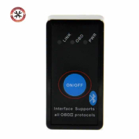 Super Mini ELM327 with switch ELM 327 Bluetooth OBD2 OBD II CAN-BUS Diagnostic Tool + Switch Works on Android Symbian Windows