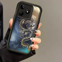 Sarung Telefon Naga, untuk Realme C53 / Realme Narzo N53 / Realme Note 50 / Realme C51s, Sarung Bump