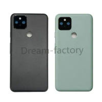 10PCS OEM Back Glass Battery Cover Rear Door Housing Case Cover with Camera Lens Replacement for Google Pixel 5