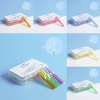 30Pcs/box Oral Hygiene Care Telescopic Interdental Brush Remove Food Plaque Push-Pull Toothpick Brushes 0.6-1.5mm Teeth Floss