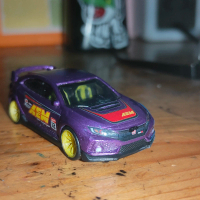 Hotwheels 2018 Honda Civic type R custom repaint ungu bannya karet..