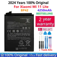 2024 Years 100% Original 4250mAh BP42 Battery For Xiaomi Mi 11 Lite 11Lite Mi11 Lite Phone Replacement Batteries Fast Shipping
