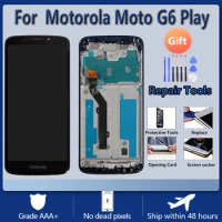 For Motorola MOTO G6 Play LCD screen assembly With front case Black Gold With repair tool and Tempered film