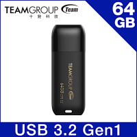 Team十銓科技 C175 USB3.2珍珠隨身碟-黑色 64GB