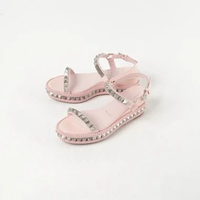 Sepatu CHRISTIAN LOUBOUTIN PYRACLOU 6CM PINK SPIKE WEDGES 100% ORIGINAL 40